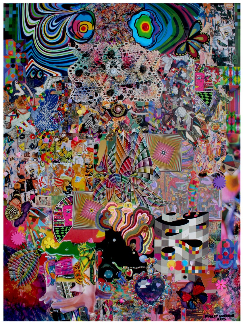 Robert Swedroe, Dog Dreams (2007), Mixed Media on Board, 24" x 32"