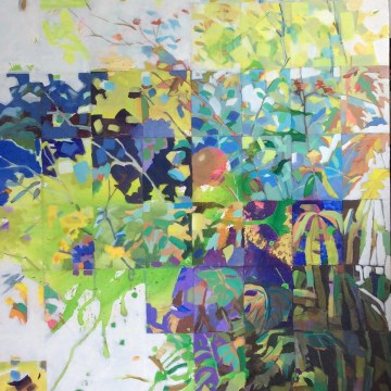 Anne Mitro Sunny Park Acrylic 30" x 40" 76.2 cm x 101.6 cm