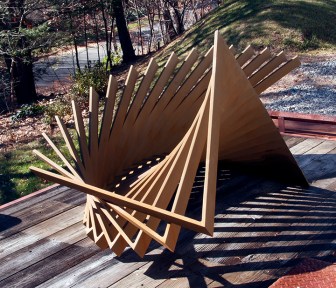 Robert Winkler, Opening Up, Cor-ten steel (initial stages of weathering)  S3.5’H x 9’ x 4.5’
