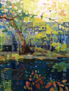 Anne Mitro, Summer Reflections, Acrylic, 30 × 40 in. $3000