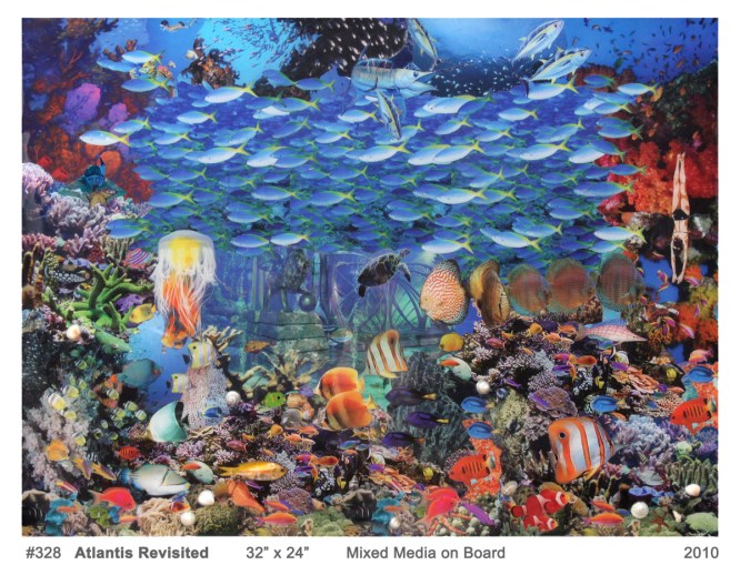 Robert Swedroe, Atlantis Revisited (2010), Mixed Media on Board, 32" x 24"
